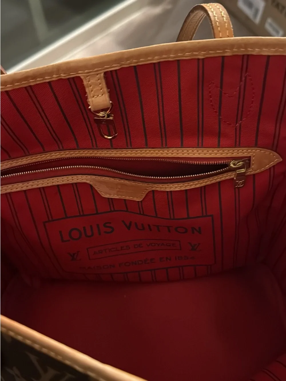 Louis Vuitton Brown Monogram Neverfull Tote